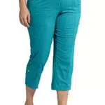Ulla Popken Damen 7/8 Cargohose Modell Pants – Bequeme Freizeithose für Damen