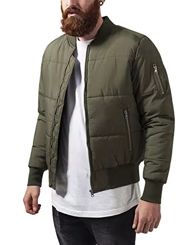 Urban Classics Herren Basic Quilt Bomberjacke – Modell Bomber Jacket