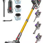 VACTechPro V15 Akku Staubsauger kabellos mit abnehmbarem Akku für Tierhaare