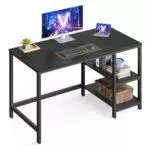 VASAGLE Schreibtisch im Industrie-Design mit 2 Ablagen, Modell LWD047B16