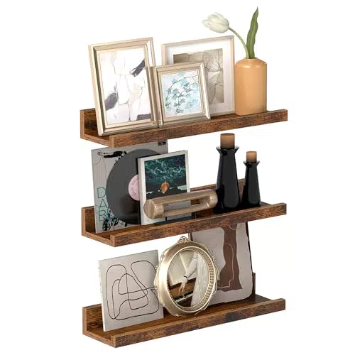 VASAGLE Wandregal Schweberegal mit erhöhter Vorderkante Modell LWS037X01