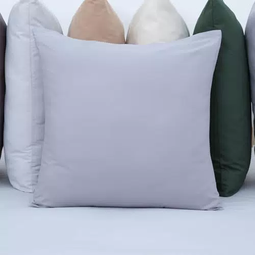 Vency Kissenbezug aus 100% Baumwolle mit Reißverschluss für Kopfkissen