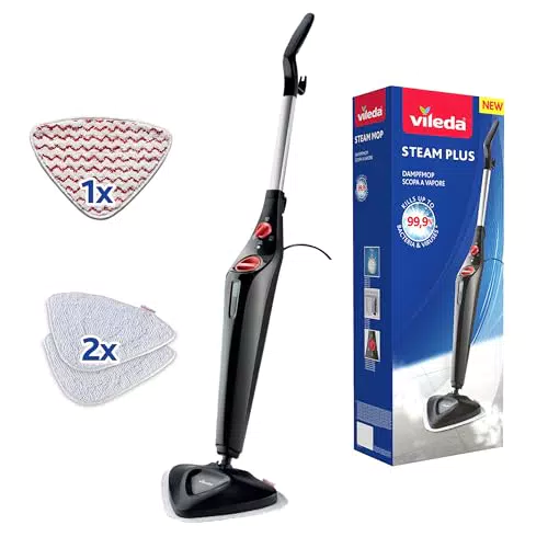 Vileda Steam Plus Dampfreiniger für Fliesen, Laminat und Parkett