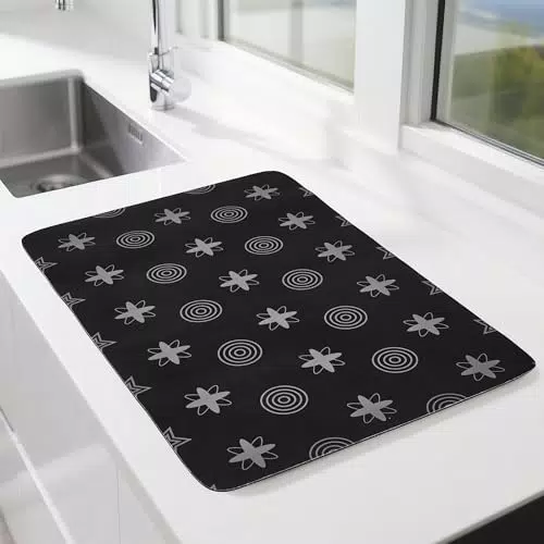 vinlley Wasserabsorbierende Spülmatte – Rutschfest und Schnell Trocknend
