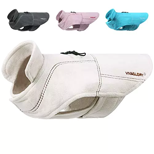 VIVAGLORY Hunde-Fleeceweste, Hundepullover für Kaltes Wetter für Mittel Hunde