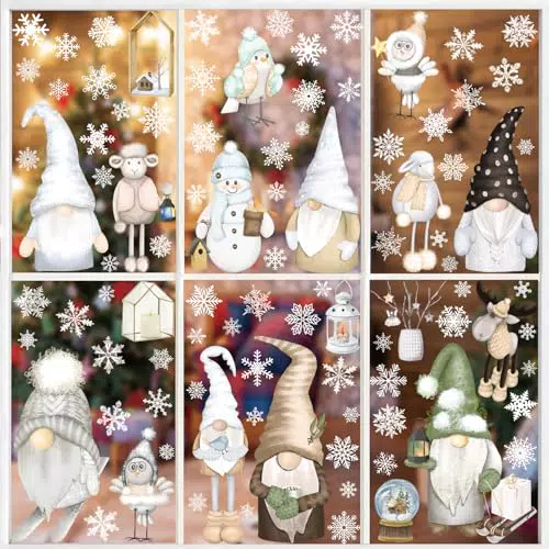 SILARLAIT Fensterbilder Weihnachten – Wiederverwendbare Fenstersticker Deko