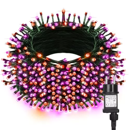 Withosent Halloween Lichterkette Outdoor wasserdicht mit Timer und Memory-Funktion