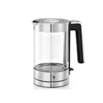 WMF Lono Wasserkocher Glas mit Kalkfilter und 3000 Watt, kabelloser Edelstahl