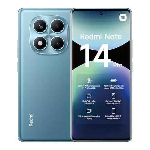 Xiaomi Redmi Note 14 Smartphone, 8GB RAM, 256GB Speicher, 108MP Kamera, 5500mAh Akku