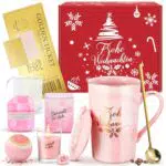 XVB Geschenkset für Frauen – Personalisierte Kaffeetasse & Becher für Weihnachten