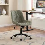 YOUNIKE Ergonomischer Bürostuhl aus PU-Leder, höhenverstellbar ohne Armlehnen