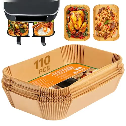 Ninja Airfryer Backpapier Doppelkammer, Antihaft Einweg Liner Zubehör