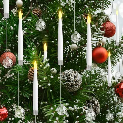LED Weihnachtsbaumkerzen mit Fernbedienung, Flammenlose Kerzen Deko