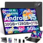 Gemini AI Android 15 Tablet 10.1 Zoll, 30GB RAM, 128GB ROM, Octa Core, 8000mAh, GPS