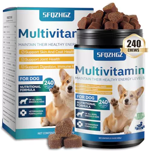 Multivitamin für Hunde mit Glucosamin, Probiotika und CoQ10 – Gelenk- & Immunsystem Unterstützung