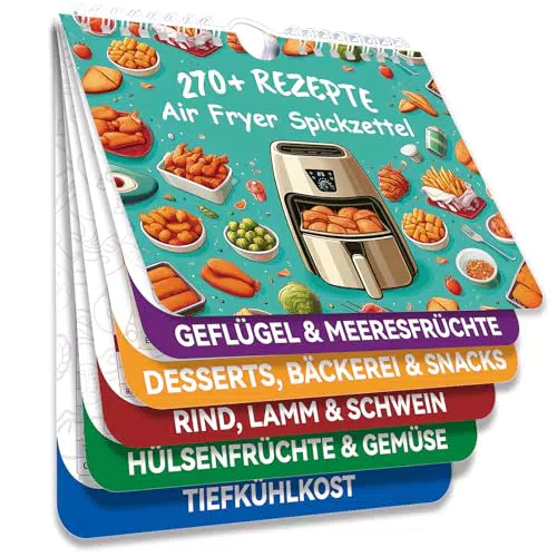 Airfryer Zubehör Magnetischer Spickzettel mit Zeit- und Temperaturangaben