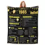 Flanelldecke 40. Geburtstag Geschenkidee für Frauen & Männer – Jahrgang 1985