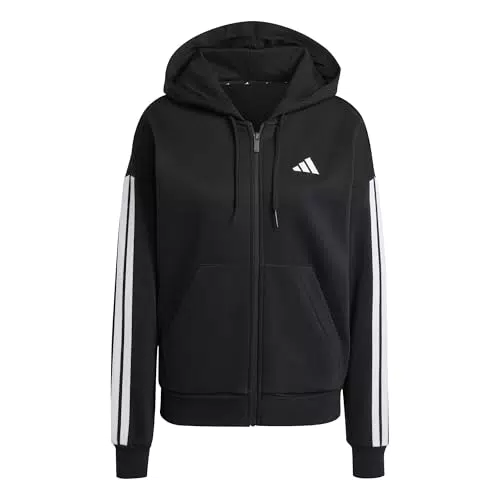 adidas Damen Essentials 3-Stripes Fleece Hoodie Full-Zip