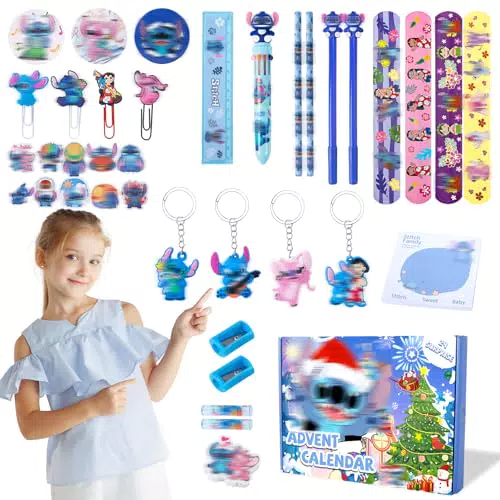 Adventskalender 2025 für Kinder – Anime Schreibwaren & Spielzeug Geschenkset