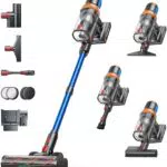 Akku Staubsauger kabellos mit Automatikmodus und Wandladestation für Teppiche und Auto