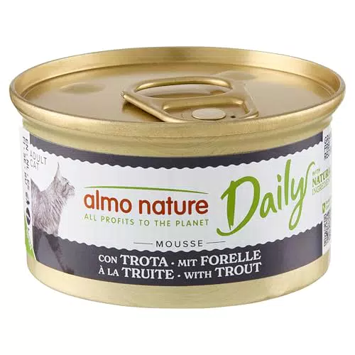 Almo Nature Daily Nassfutter Mousse mit Forelle für erwachsene Katzen