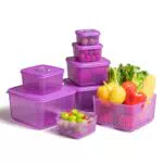 ANJUKE Frischhaltedosen mit Deckel und Siebeinsatz – BPA-freie Vorratsdosen Set