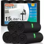 AOSULI Müllbeutel – Reißfeste Abfallsäcke für Küche, Badezimmer und Büro