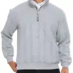 APTRO Herren Sweatshirt ohne Kapuze mit Halb-Reißverschluss und Seitentaschen