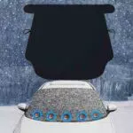 AuFiiy Frontscheibenabdeckung Auto Winter, Windschutz gegen Schnee und Sonne