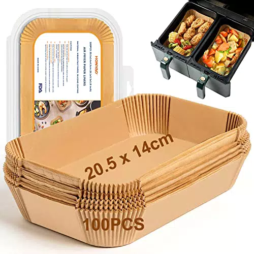 HONYAO Backpapier für Heißluftfritteuse, Antihaft Pergamentpapier Liner