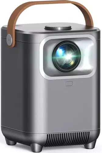 PURSHE Mini Beamer Full HD 1080P – Tragbarer Bluetooth Projektor für iOS & Android