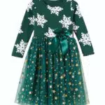 Beganly Mädchen Weihnachtskleid Langarm Tüll Tutu Party Prinzessin Outfit