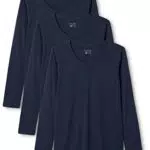 berydale Damen Langarm-Shirt mit Rundhalsausschnitt aus 100% Baumwolle im Multipack