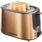 Bestron Toaster mit 2 Röstkammern, Krümelschublade und Brötchen-Röstaufsatz