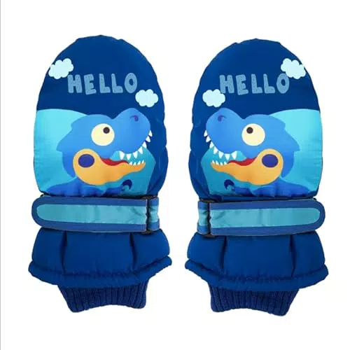 Bibykivn Kinder Skihandschuhe Fäustlinge winddicht wasserdicht Winter Handschuhe