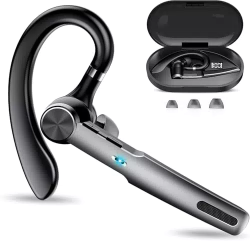 Bluetooth Headset Wireless mit ENC Geräuschunterdrückung und Dual Mikrofon, 60h Akku