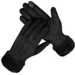 Bobelle Wear Damen Winterhandschuhe aus Wildleder mit Fleece und Touchscreen-Funktion