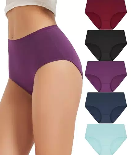 Bobelle Wear Damen Unterhosen aus Baumwolle – Hohe Taille, Stretch, Atmungsaktiv
