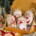 Bonlino Geschenktüten Stoffverpackung für Weihnachten, Süßigkeiten & Kinder