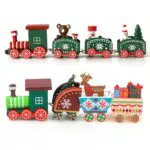 BOTEWO Mini Weihnachtszug aus Holz – Deko Zug-Spielzeug für Weihnachten
