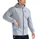 BROKIG Herren Zip Hoodie aus Baumwolle – Fitness Laufjacke mit Reißverschluss