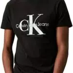 Calvin Klein Jeans Herren T-Shirt Kurzarm Core Monologo Slim Fit