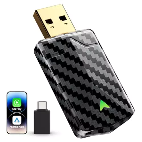 CarPlay Wireless Adapter 2026 Pro Mini – Android Auto für USB-A/USB-C, Plug & Play