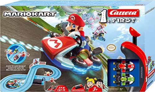 Carrera First Nintendo Mario Kart Rennbahn Set mit Mario & Yoshi für Kinder