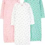 Simple Joys by Carter's Baby-Mädchen 3-Pack Cotton Sleeper Gown Infant-and-Toddler-Nightgowns