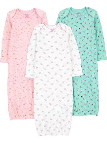 Simple Joys by Carter's Baby-Mädchen 3-Pack Cotton Sleeper Gown Infant-and-Toddler-Nightgowns