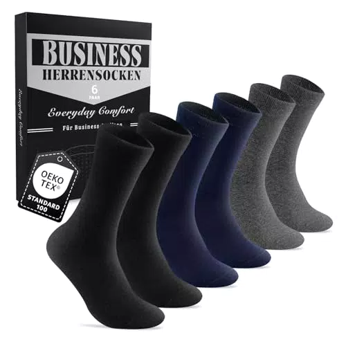 Cirorld Business Socken für Herren und Damen – Atmungsaktive Baumwollsocken
