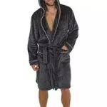 CityComfort Herren Bademantel mit Kapuze und Taschen – Plüsch Morgenmantel
