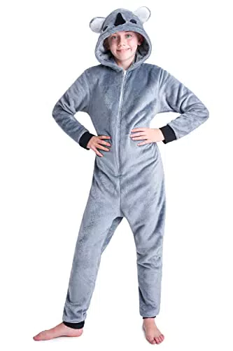 CityComfort Fleece Jumpsuit Kinder Einteiler Overall für Mädchen und Jungen 4-14 Jahre