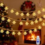 CNMTCCO Weihnachts Schneeflocke LED Lichterketten mit USB für Innen und Außen